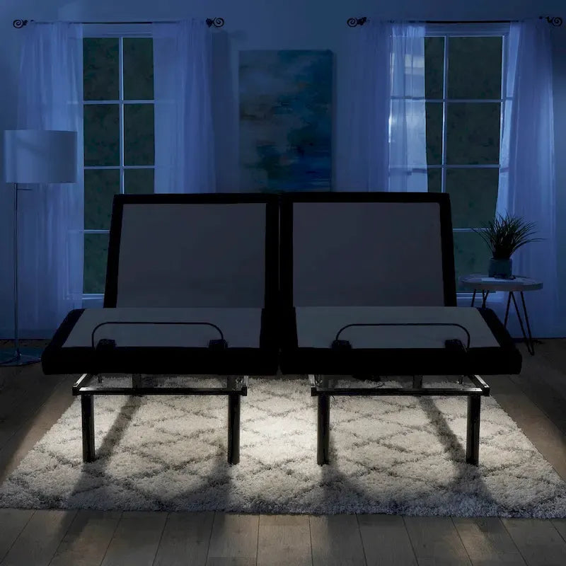 Nestl Adjustable Massaging Bed Frame Base with Wireless Remote