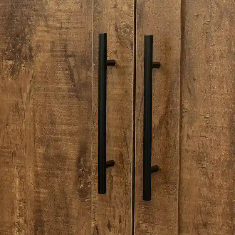High Armoire Wardrobe and Storage Cabinet with 2 Doors and 3 Partitions to Separate 4 Storage Spaces 29.53W x 15.75 D x70.87H
