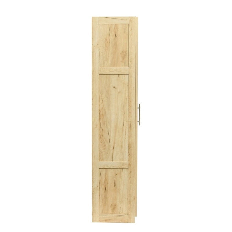 High Armoire Wardrobe and Storage Cabinet with 2 Doors and 3 Partitions to Separate 4 Storage Spaces 29.53W x 15.75 D x70.87H