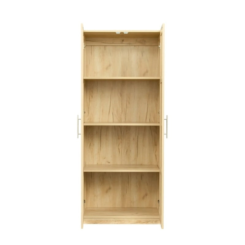 High Armoire Wardrobe and Storage Cabinet with 2 Doors and 3 Partitions to Separate 4 Storage Spaces 29.53W x 15.75 D x70.87H