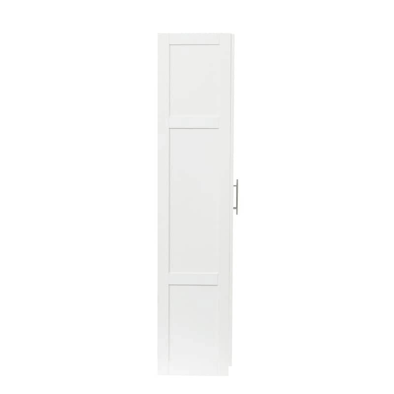 High Armoire Wardrobe and Storage Cabinet with 2 Doors and 3 Partitions to Separate 4 Storage Spaces 29.53W x 15.75 D x70.87H