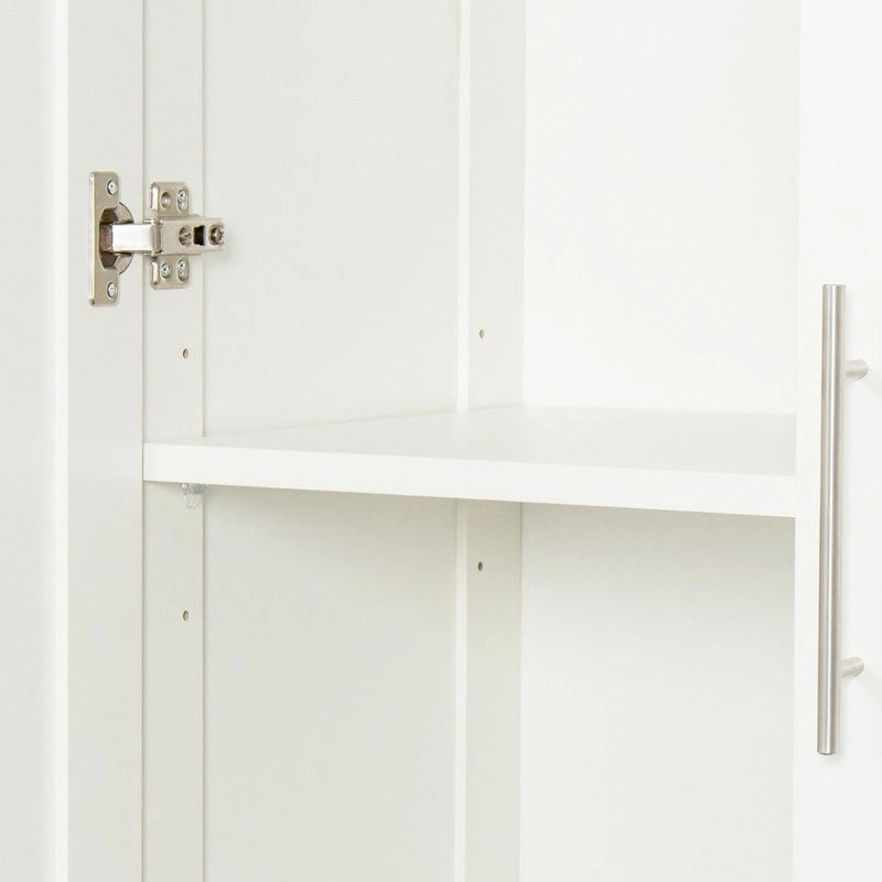 High Armoire Wardrobe and Storage Cabinet with 2 Doors and 3 Partitions to Separate 4 Storage Spaces 29.53W x 15.75 D x70.87H