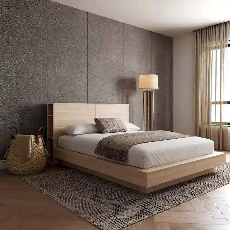 Marconi Platform Bed with Storage Headboard