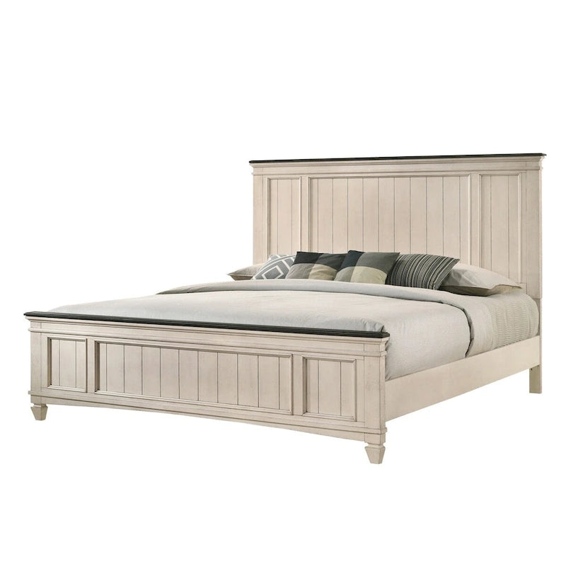 Set Camera da Letto 5 Pezzi Roseanne Pannello Color Crema Marrone