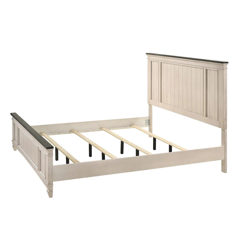 Set Camera da Letto 5 Pezzi Roseanne Pannello Color Crema Marrone