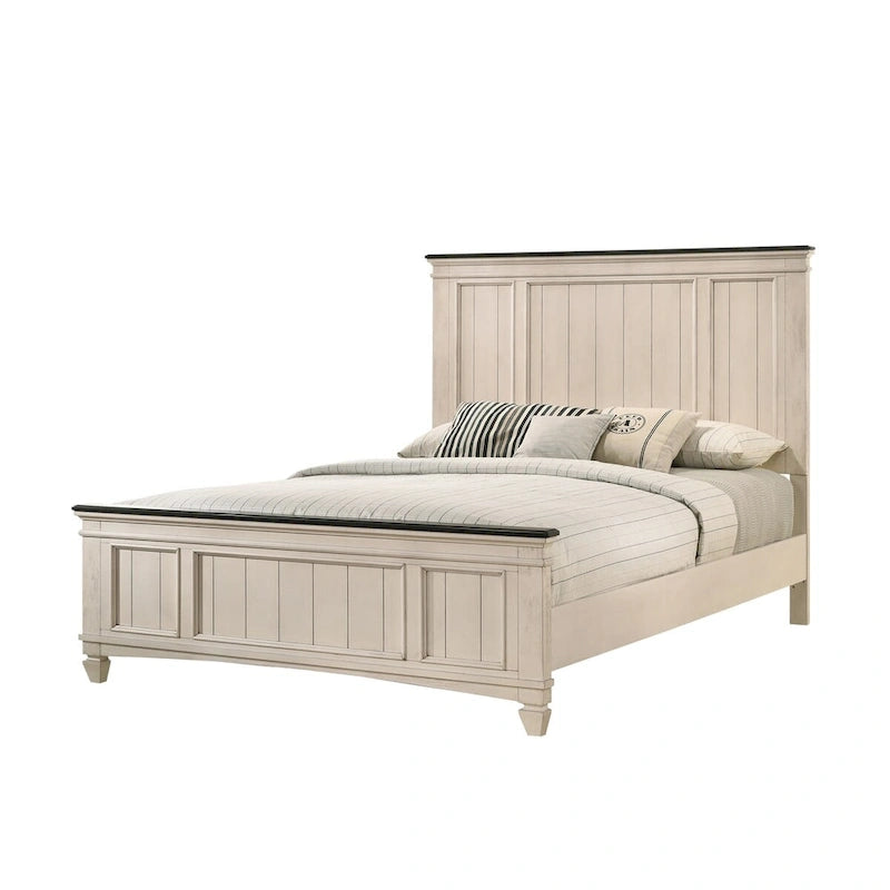 Set Camera da Letto 5 Pezzi Roseanne Pannello Color Crema Marrone