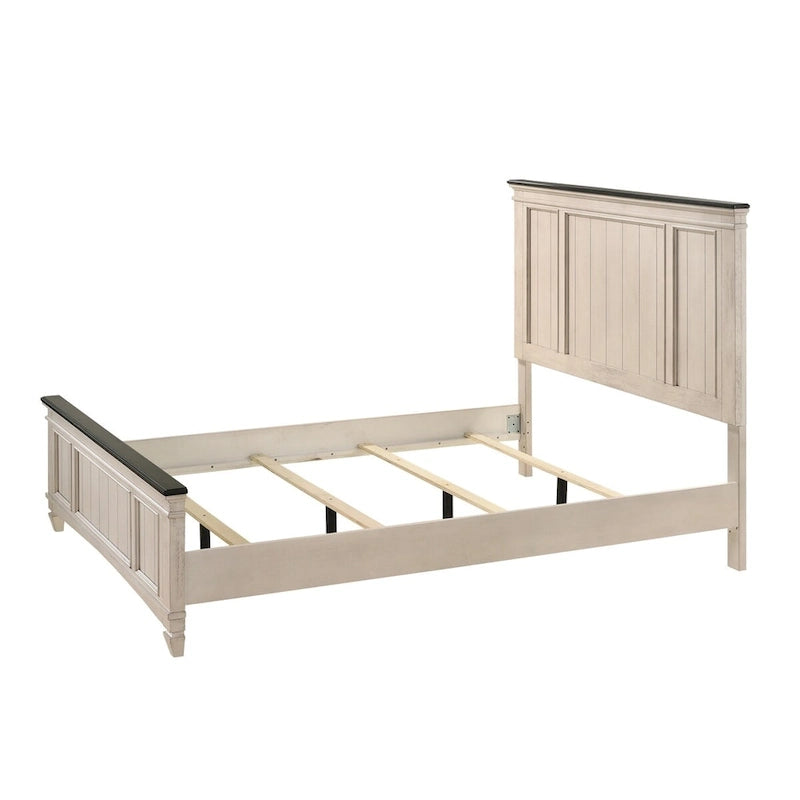 Set Camera da Letto 5 Pezzi Roseanne Pannello Color Crema Marrone