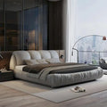 Letto a piattaforma imbottito King Size con schienale imbottito oversize