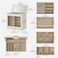 Jewelry Box with Glass Window - 6.1D x 10.3W x 12.6H