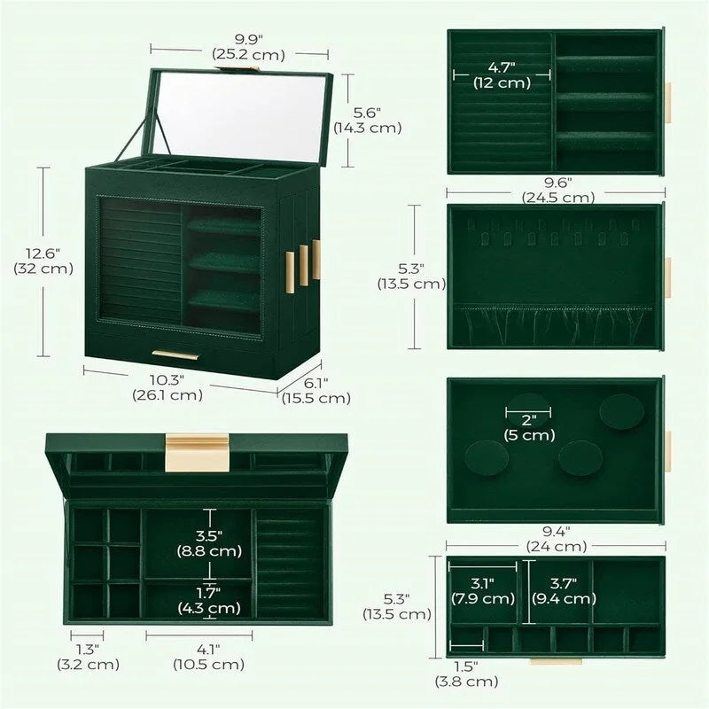 Portagioie con Finestra in Vetro - 6.1P x 10.3L x 12.6A