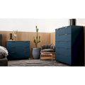 Set di cassetti alti e comò standard Manhattan Comfort Granville in legno massiccio moderno, 2 pezzi