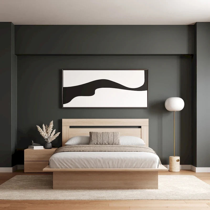 Set camera da letto Malibu 3 pezzi con letto, testiera e comodino