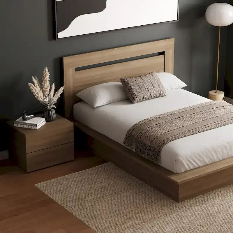 Set camera da letto Malibu 3 pezzi con letto, testiera e comodino