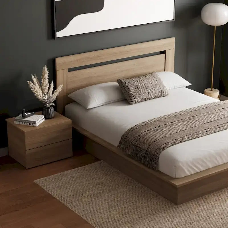 Set camera da letto Malibu 3 pezzi con letto, testiera e comodino