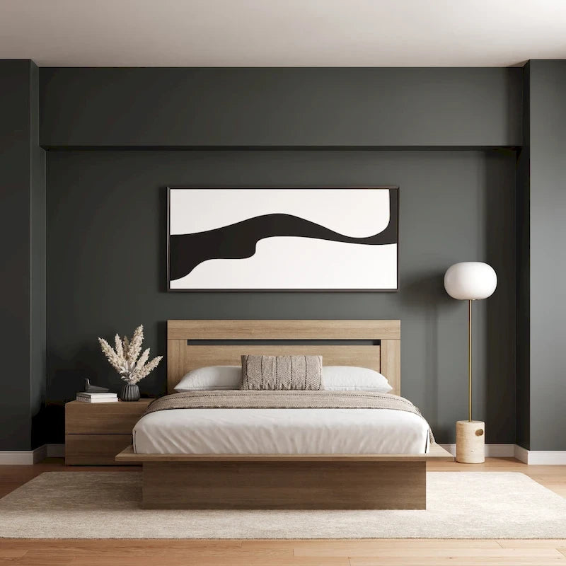 Set camera da letto Malibu 3 pezzi con letto, testiera e comodino