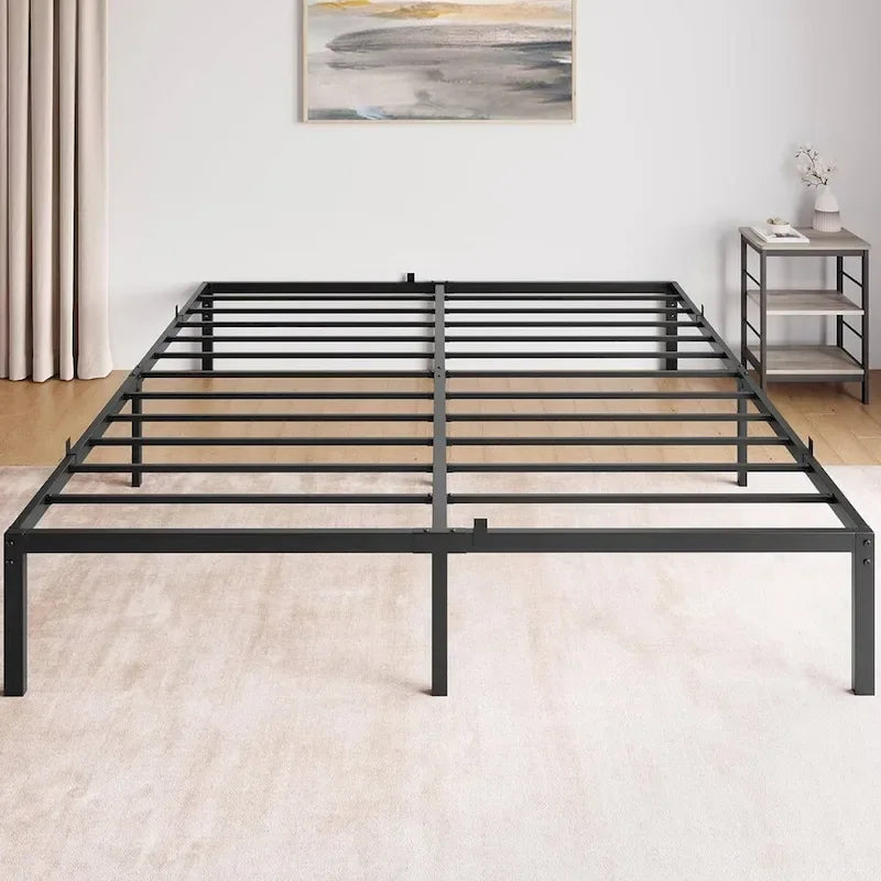 Base Letto a Piattaforma in Metallo Resistente da 14 Pollici, Nessuna Rete a Molle Necessaria