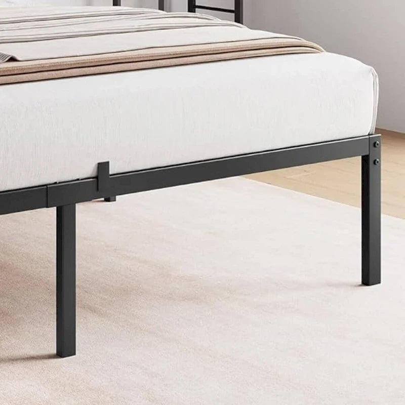 Base Letto a Piattaforma in Metallo Resistente da 14 Pollici, Nessuna Rete a Molle Necessaria