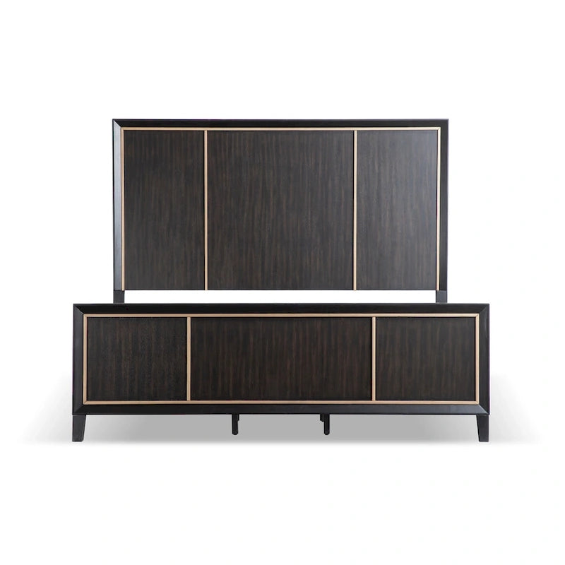 Furniture of America Nyx Letto a pannelli moderno in legno massiccio Espresso
