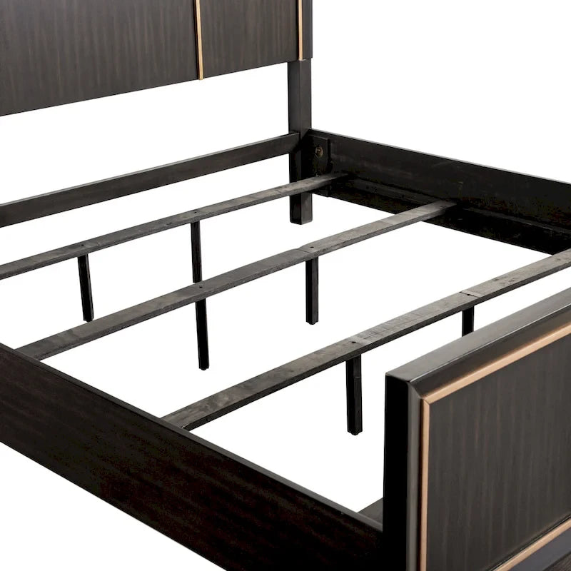 Furniture of America Nyx Letto a pannelli moderno in legno massiccio Espresso