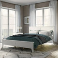 Letto a piattaforma Queen Size, Moderno Letto a piattaforma interamente in legno massello, Non è necessaria la rete a doghe