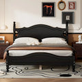 Struttura Letto Matrimoniale Queen Size in Legno, Letto a Piattaforma Stile Retrò con Supporto a Doghe in Legno