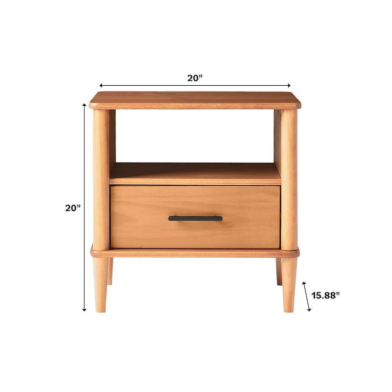 Middlebrook Designs Comodino in legno massello con fuselli stile metà secolo, set da 2