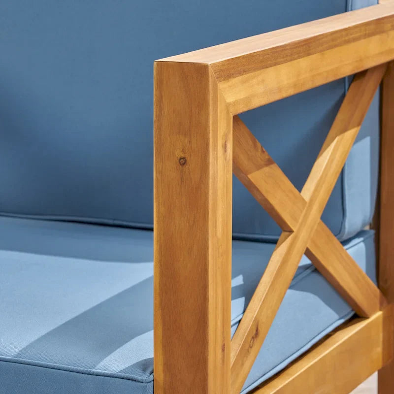 Set da conversazione Brava Outdoor a 6 pezzi in legno di acacia di Christopher Knight Home