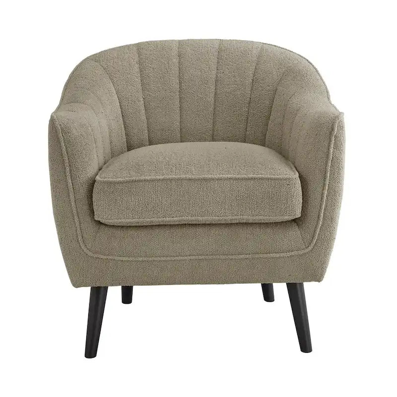 Poltrona Neath Mid-Century trapuntata a canali con rivestimento del cuscino rimovibile di iNSPIRE Q Classic
