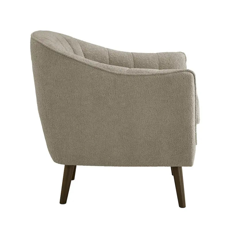 Poltrona Neath Mid-Century trapuntata a canali con rivestimento del cuscino rimovibile di iNSPIRE Q Classic