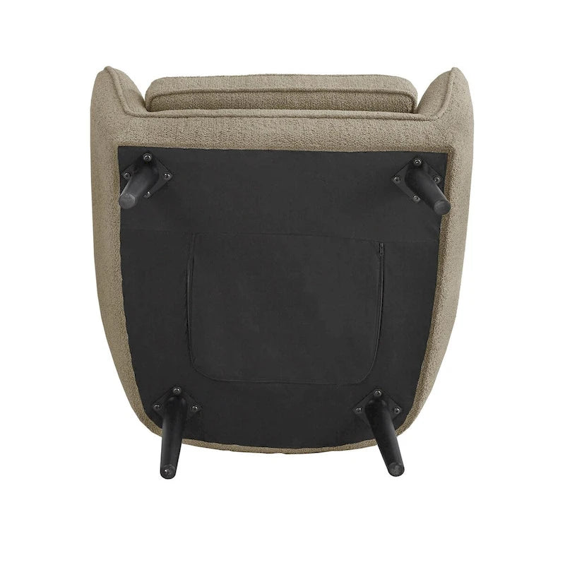 Poltrona Neath Mid-Century trapuntata a canali con rivestimento del cuscino rimovibile di iNSPIRE Q Classic