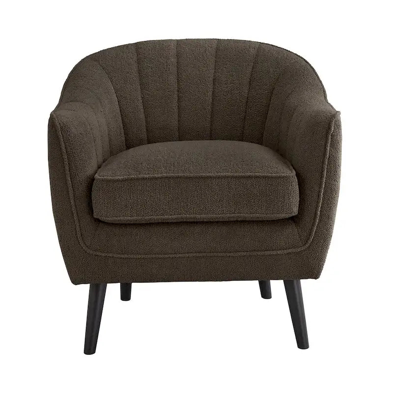 Poltrona Neath Mid-Century trapuntata a canali con rivestimento del cuscino rimovibile di iNSPIRE Q Classic
