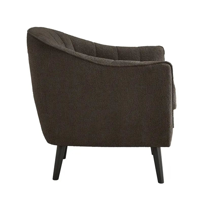Poltrona Neath Mid-Century trapuntata a canali con rivestimento del cuscino rimovibile di iNSPIRE Q Classic