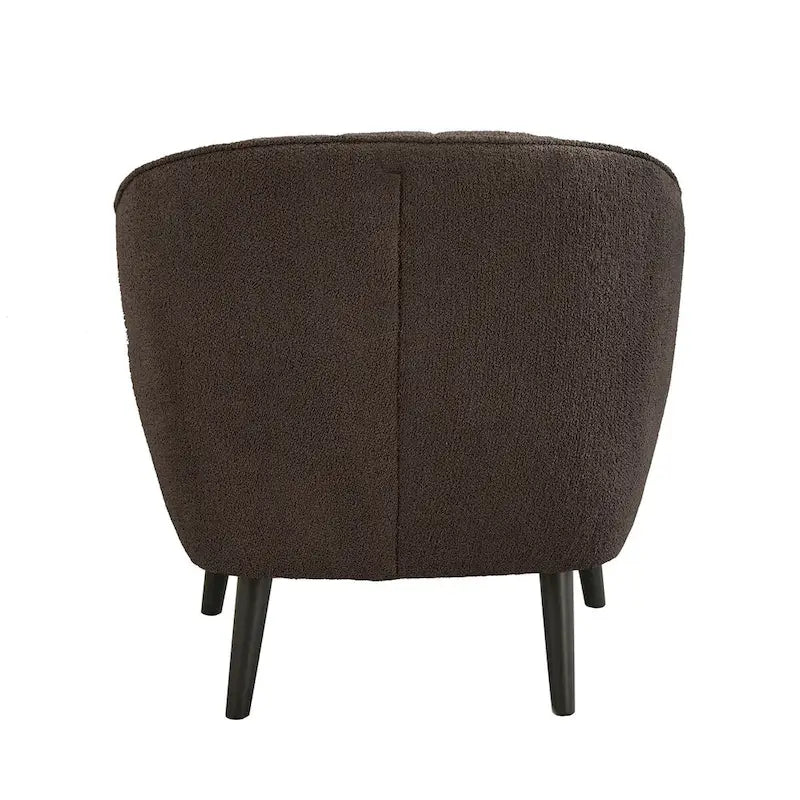 Poltrona Neath Mid-Century trapuntata a canali con rivestimento del cuscino rimovibile di iNSPIRE Q Classic