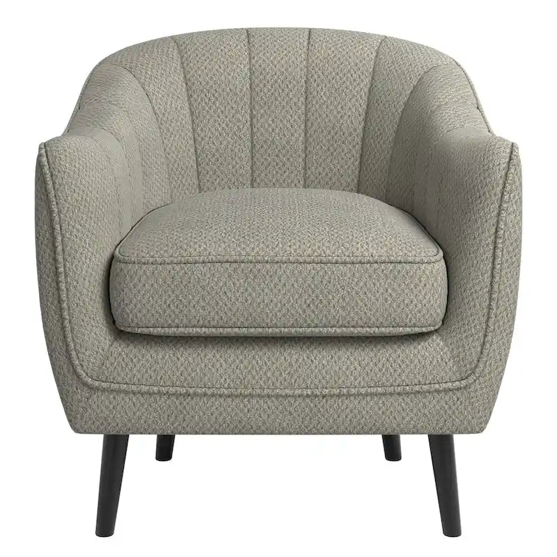 Poltrona Neath Mid-Century trapuntata a canali con rivestimento del cuscino rimovibile di iNSPIRE Q Classic