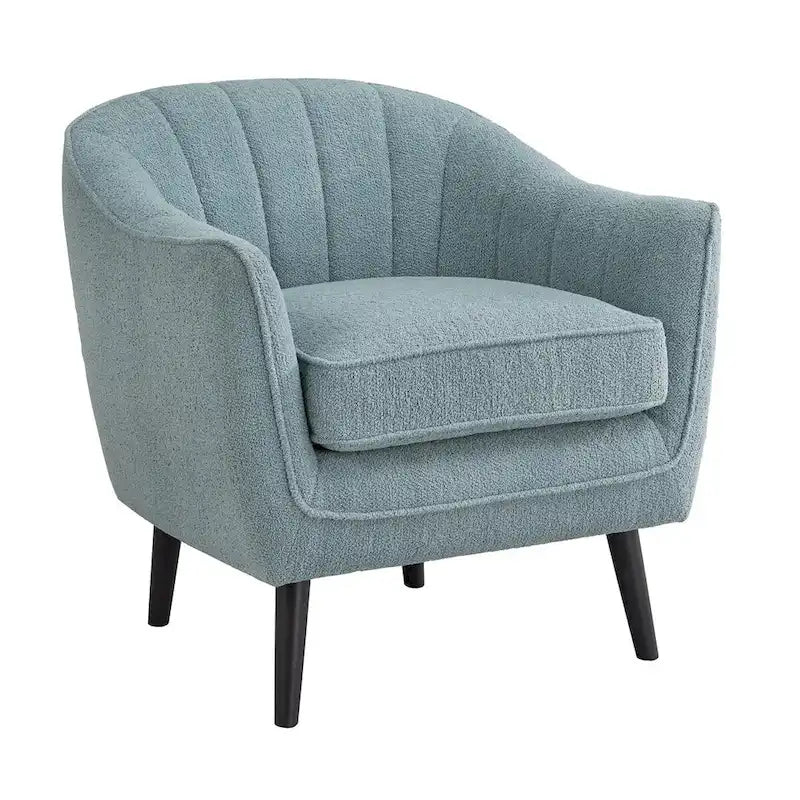 Poltrona Neath Mid-Century trapuntata a canali con rivestimento del cuscino rimovibile di iNSPIRE Q Classic