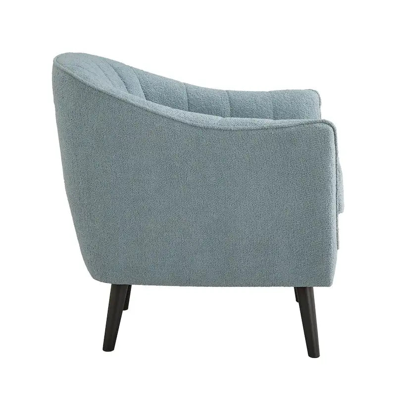 Poltrona Neath Mid-Century trapuntata a canali con rivestimento del cuscino rimovibile di iNSPIRE Q Classic