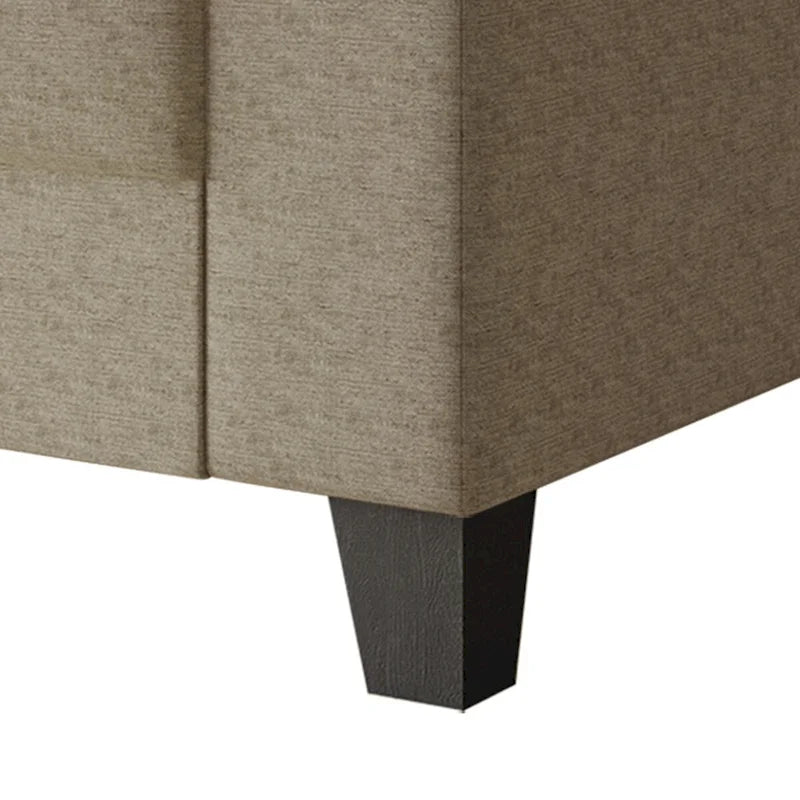 Divanetto imbottito in lino in stile semplice CraftPorch