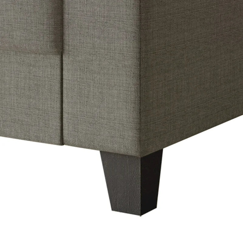 Divanetto imbottito in lino in stile semplice CraftPorch