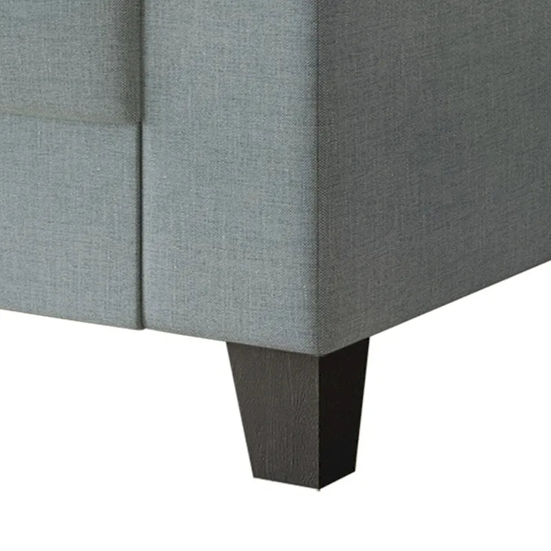 Divanetto imbottito in lino in stile semplice CraftPorch