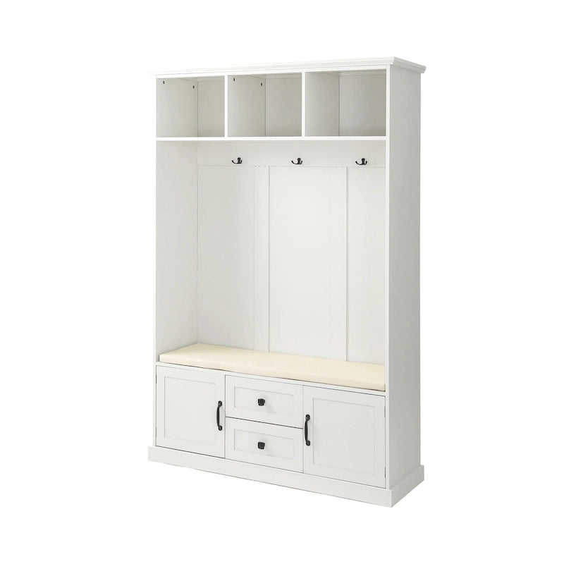 Appendiabiti da ingresso 3-in-1 con 3 ganci e panca portaoggetti - 47.24L x 70.9A x 15.74P