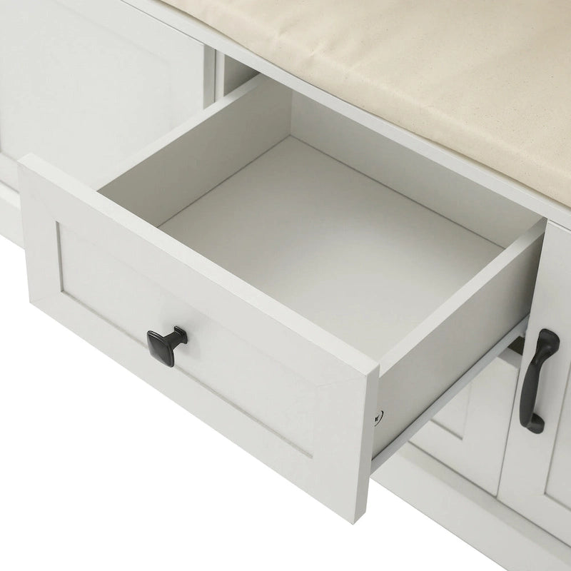 Appendiabiti da ingresso 3-in-1 con 3 ganci e panca portaoggetti - 47.24L x 70.9A x 15.74P