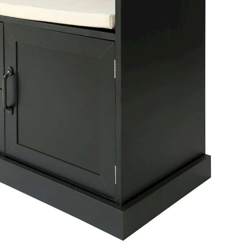 Appendiabiti da ingresso 3-in-1 con 3 ganci e panca portaoggetti - 47.24L x 70.9A x 15.74P
