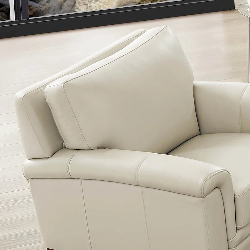 Set divano, divanetto e poltrona in pelle pieno fiore con memory foam e molle Hydeline Westcott