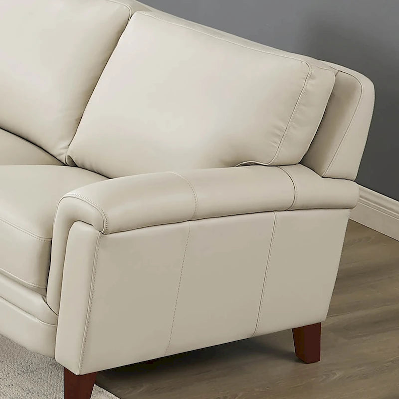 Set divano, divanetto e poltrona in pelle pieno fiore con memory foam e molle Hydeline Westcott