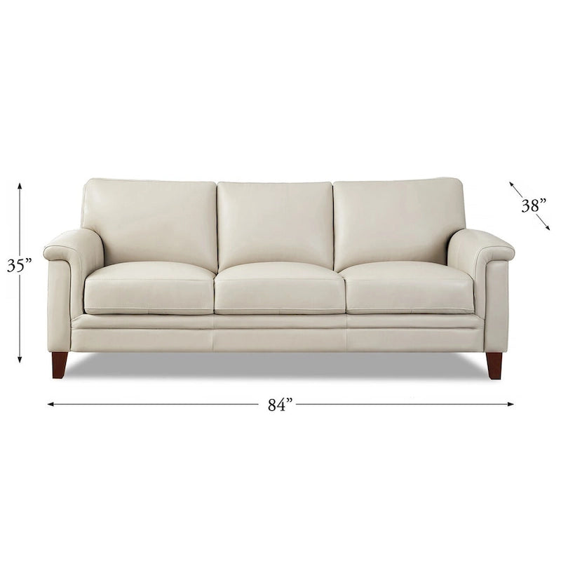 Set divano, divanetto e poltrona in pelle pieno fiore con memory foam e molle Hydeline Westcott