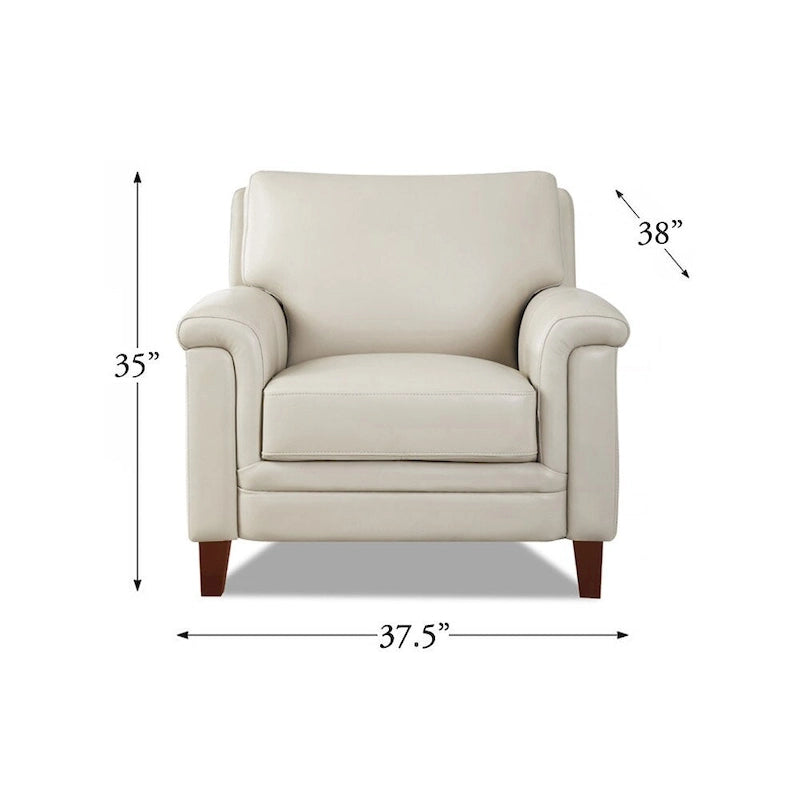 Set divano, divanetto e poltrona in pelle pieno fiore con memory foam e molle Hydeline Westcott
