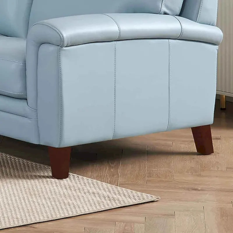 Set divano, divanetto e poltrona in pelle pieno fiore con memory foam e molle Hydeline Westcott