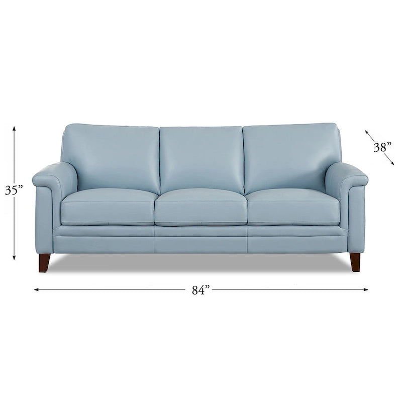 Set divano, divanetto e poltrona in pelle pieno fiore con memory foam e molle Hydeline Westcott