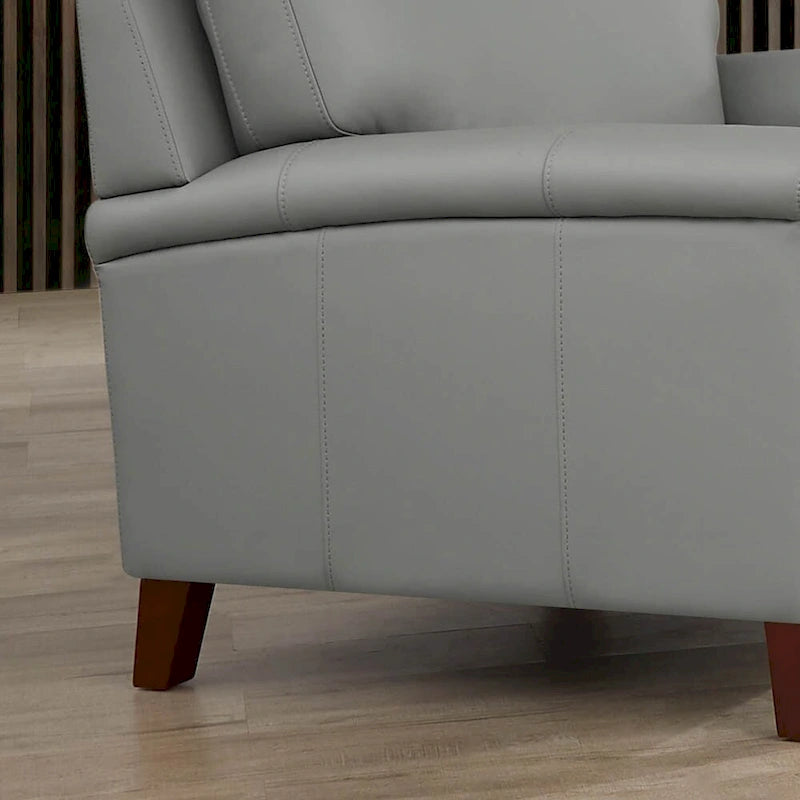 Set divano, divanetto e poltrona in pelle pieno fiore con memory foam e molle Hydeline Westcott
