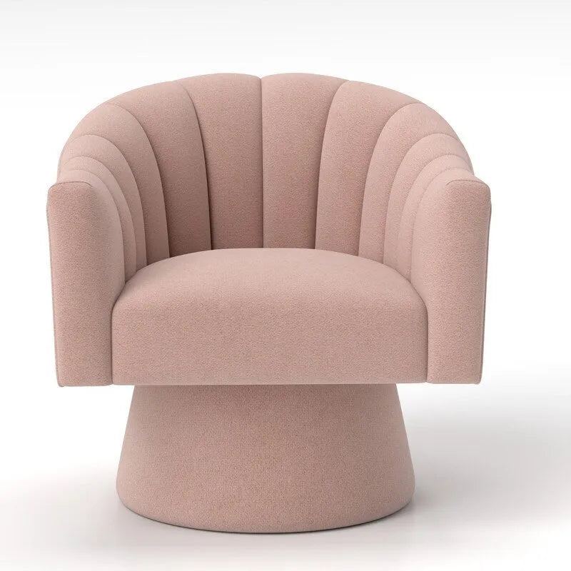SEYNAR Sedia a botte girevole rotonda imbottita in velluto moderno Glam per soggiorno, set da 2